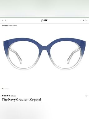 Pair Eyewear Zuri Style Magnetic Topper "The Navy Gradient Crystal"